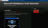 Starcraft II Multiplayer Code Generator