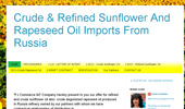 Offer For Crude & Refined Sunflower And Rapeseed Oil