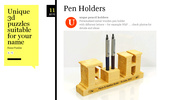 Pen Holders Unique 3d puzzles suitable for your name