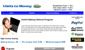 VisitsToMoney.com Earn Money easily by promoting a link - 0.5$ per referral link  visit