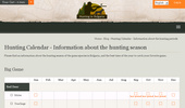 Hunting season - Hunting Calendar Information