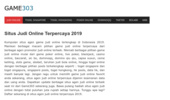 GAME303 | Agen Situs Judi Online Terbaik Indonesia 2019